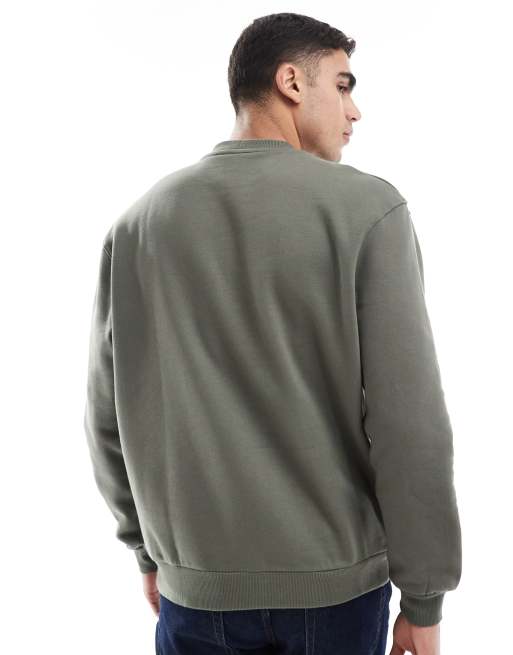 ASOS DESIGN – Premium – Gruba bluza oversize, o gramaturze 400 g/m², w kolorze khaki , 3 z 4