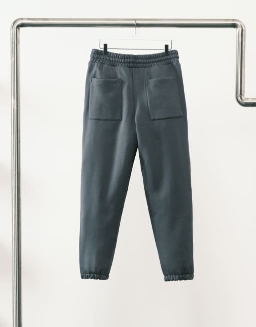 ASOS DESIGN – Premium – Grube granatowe joggersy oversize o gramaturze 650 g/m², 3 z 5