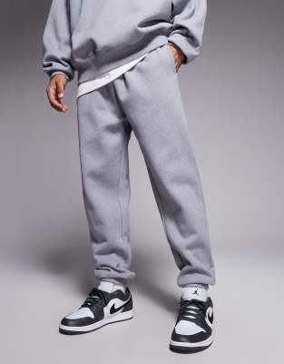 Asos Design Premium Heavy Weight Oversized Sweatpants 400gsm In Gray