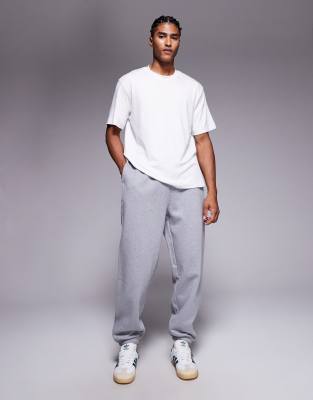Asos Design Premium Heavy Weight Oversized Sweatpants 400gsm In Gray