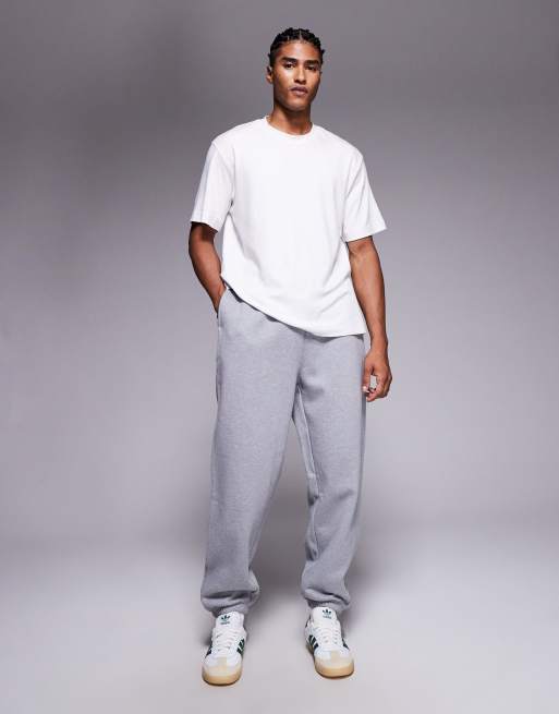 ASOS DESIGN premium heavy weight oversized sweatpants 400gsm in heather gray