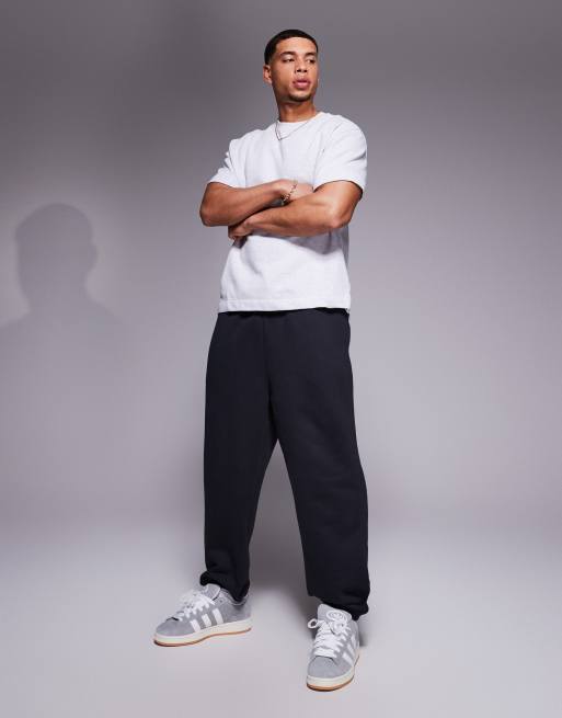 ASOS DESIGN premium heavy weight oversized sweatpants 400gsms in obsidian