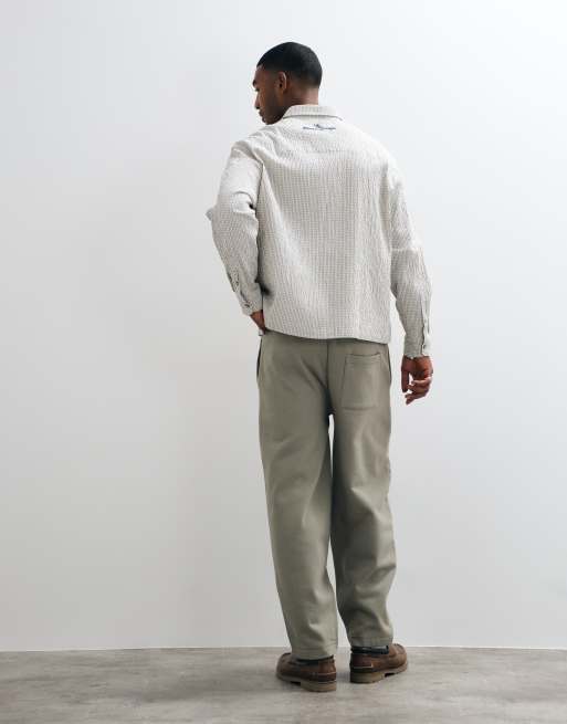 ASOS DESIGN premium heavyweight 400gsm slim balloon jogger in dried sage, 4 of 5