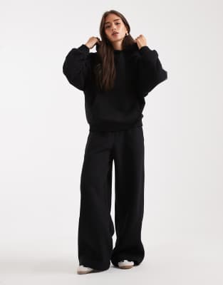 Asos Design Premium Heavyweight 500gsm Hoodie With Balloon Sleeve In Black