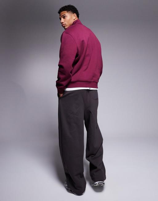 ASOS DESIGN premium heavyweight balloon fit sweatpants in 400gsms in dark brown, 5 of 5