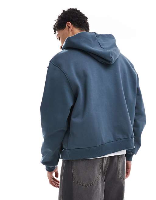 ASOS DESIGN premium heavyweight boxy cropped zip up hoodie ASOS DESIGN premium heavyweight boxy cropped zip up hoodie