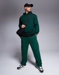 [ASOS DESIGN] ASOS DESIGN premium heavyweight boxy oversized hoodie 400gsm in dark green L Pine grove