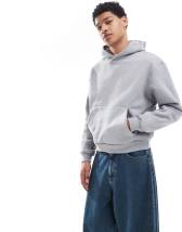 ASOS DESIGN premium heavyweight boxy oversized hoodie 400gsm in black