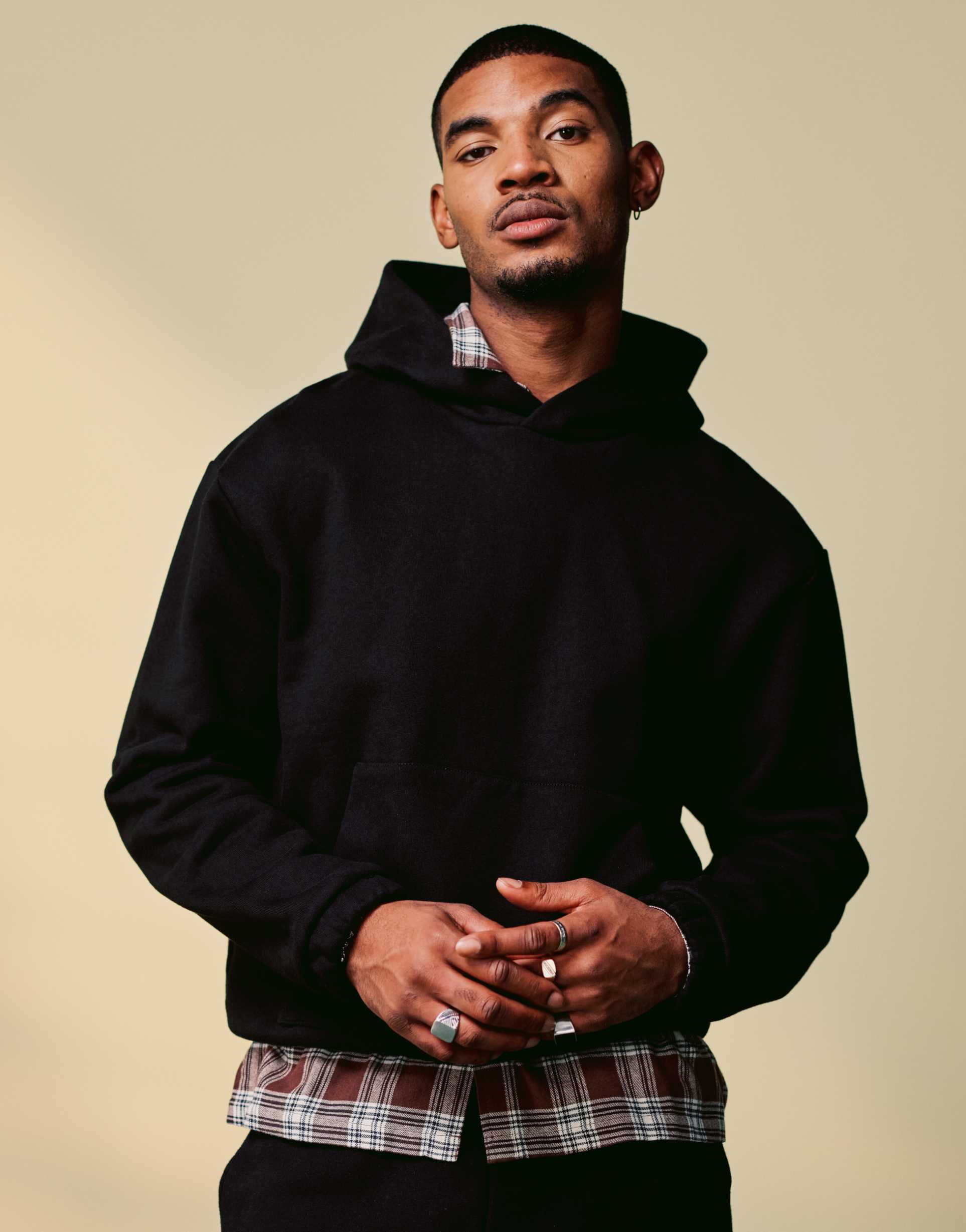 Asos Design Premium Heavyweight Boxy Oversized Hoodie In Black