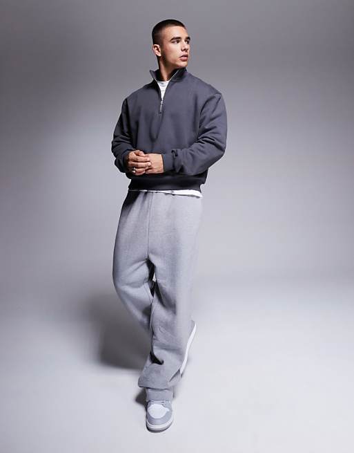ASOS DESIGN premium heavyweight boxy oversized quarter zip ASOS DESIGN premium heavyweight boxy oversized quarter zip