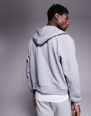 ASOS DESIGN premium heavyweight boxy oversized zip through