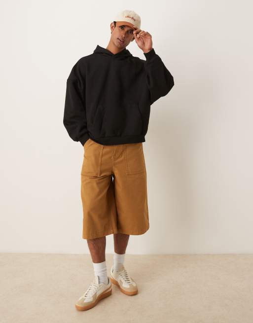 ASOS DESIGN premium heavyweight extreme oversized hoodie 400gsm in black