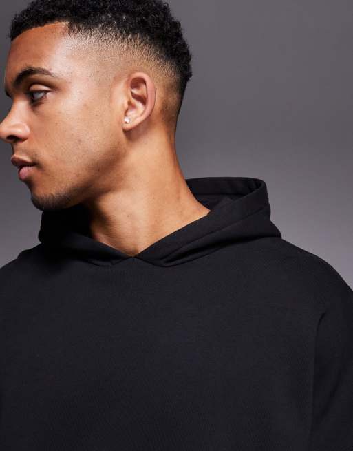 ASOS DESIGN premium heavyweight extreme oversized hoodie in 400gsm black 