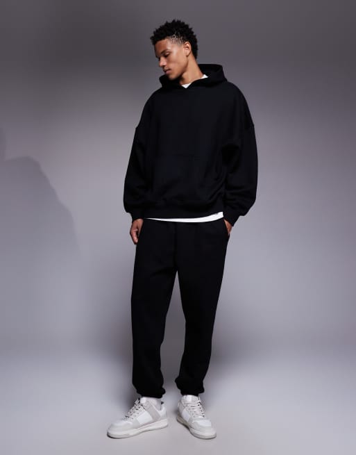 ASOS DESIGN premium heavyweight extreme oversized hoodie in 400gsm black, 2 of 6