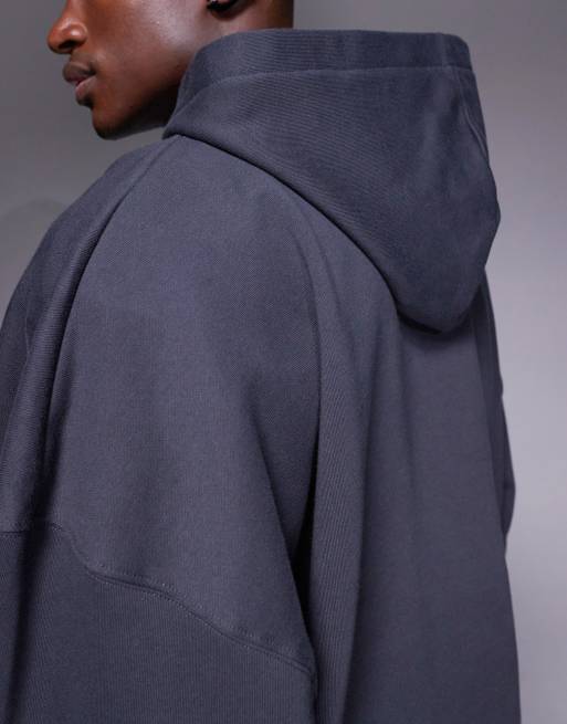 ASOS DESIGN premium heavyweight extreme oversized hoodie in 400gsm in grey, 5 of 6