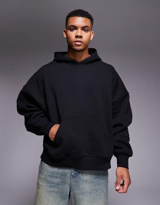 ASOS DESIGN premium heavyweight extreme oversized hoodie in black