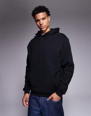 Asos Design Premium Heavyweight Hoodie In Black