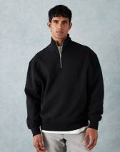 Topman oversized fit cropped T-shirt in black
