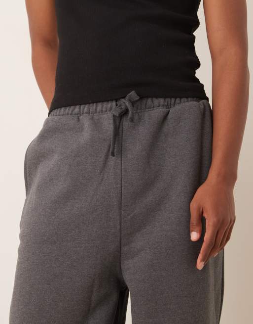 ASOS DESIGN premium heavyweight oversized balloon sweatpants 400gsm in charcoal heather