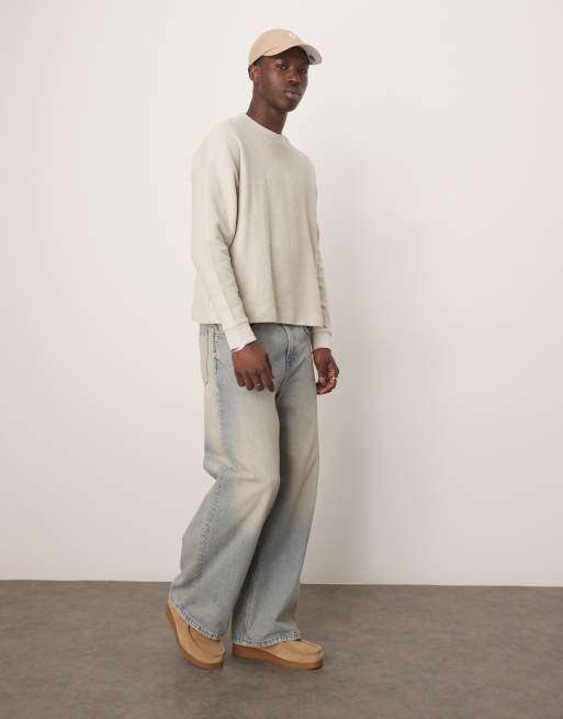 鶏舎 / WASHED HEAVY WEIGHT LONG SLEEVE Gymshark Legacy Washed Long Sleeve Top - Dusk Green/Acid