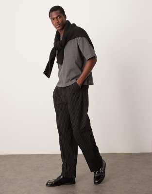 Asos Design Premium Heavyweight Oversized Boxy T-shirt 300gsm In Gray