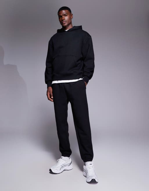 ASOS DESIGN premium heavyweight oversized hoodie 400gsm in black