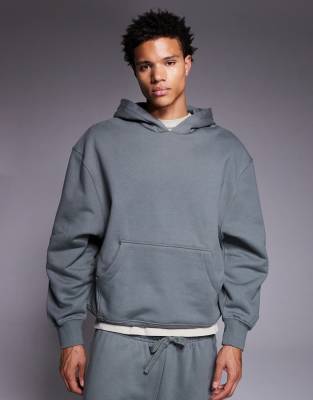 ASOS DESIGN premium heavyweight oversize hoodie 400gsm sedona sage 10590₽