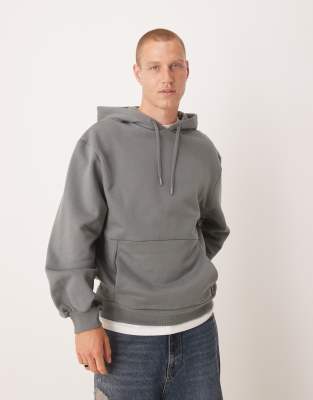 ASOS DESIGN premium heavyweight oversized hoodie 400gsm with bell sleeve in light green - view 1