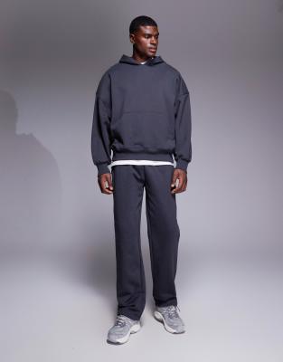 Asos Design Premium Heavyweight Oversized Hoodie In Gray