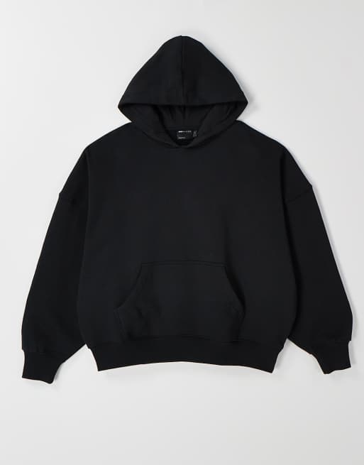 ASOS DESIGN premium heavyweight oversized hoodie 400gsm in black