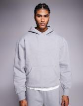 ASOS DESIGN premium heavy weight sweatpants 400gsms in gray heather