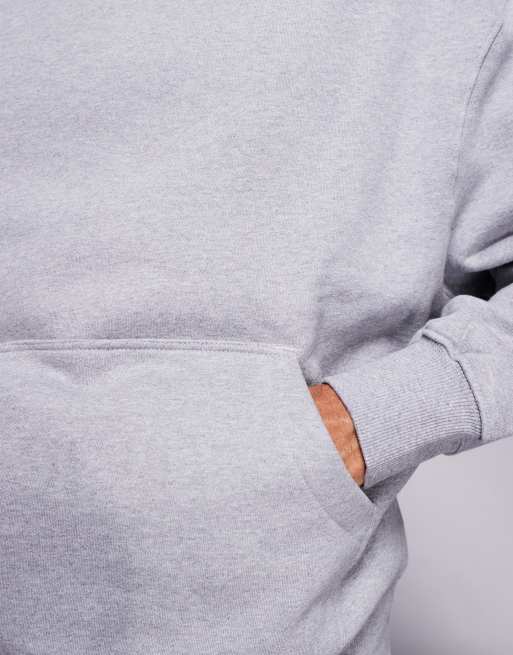 ASOS DESIGN premium heavyweight oversized hoodie in 400gsm heather gray