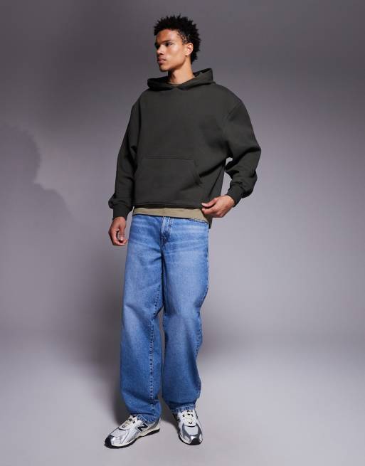 ASOS DESIGN premium heavyweight oversized hoodie in 400gsm khaki