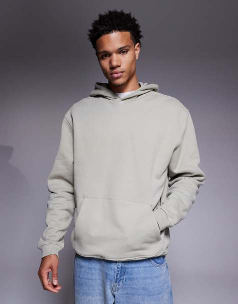 ASOS DESIGN premium heavyweight oversized hoodie in 400gsms in green - KHAKI - view 1