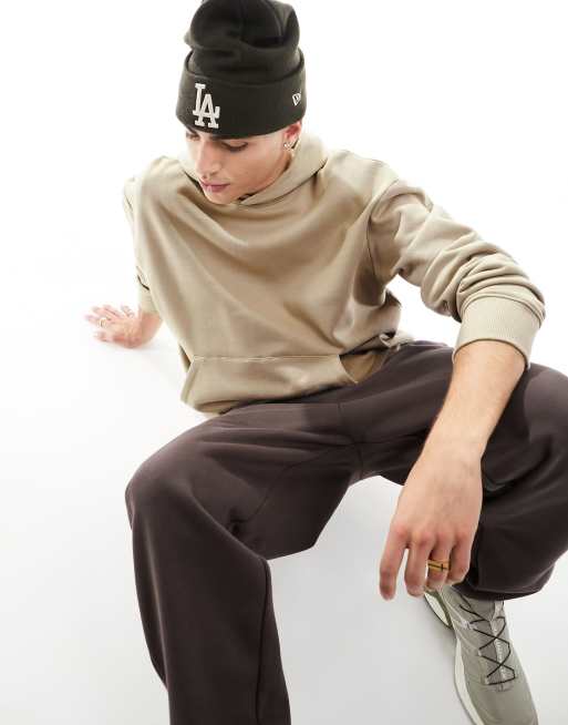 ASOS DESIGN premium heavyweight oversized hoodie in beige