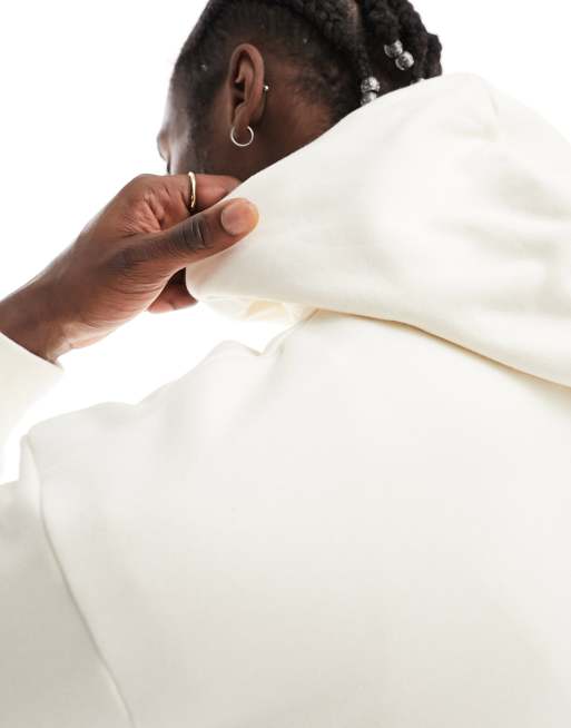 ASOS DESIGN premium heavyweight oversized hoodie in cream, 3 of 4