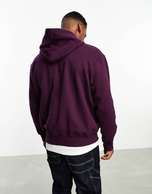 ASOS DESIGN premium heavyweight oversized hoodie in dark purple - PURPLE, 4 of 4