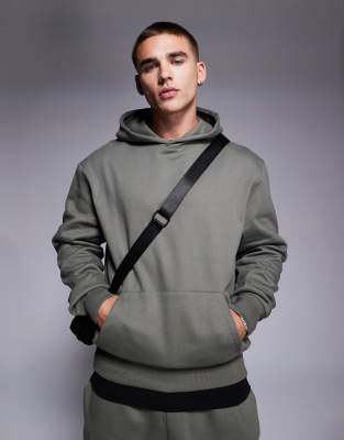 Толстовка оверсайз премиум-класса в тяжелом весе от ASOS DESIGN цвета хаки 6890₽