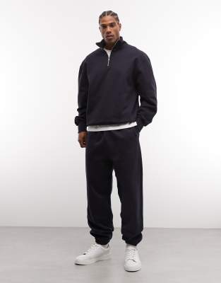 ASOS DESIGN ASOS DESIGN premium heavyweight oversized jogger in 400 gsm navy