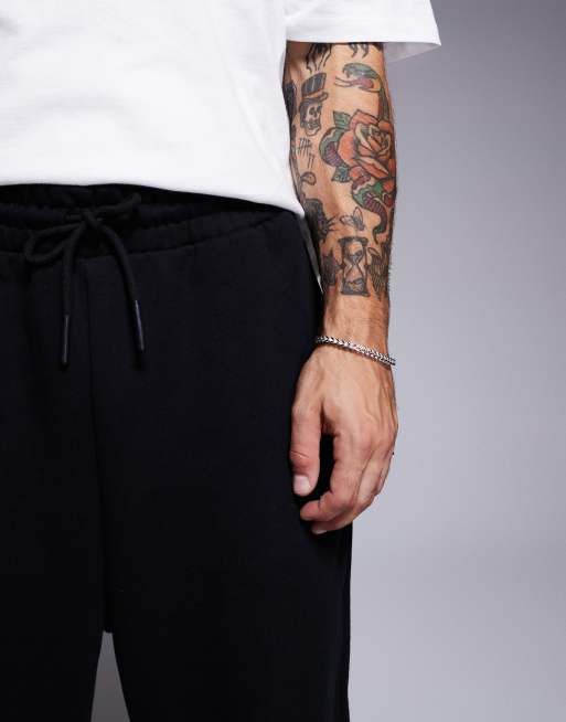 ASOS DESIGN premium heavyweight oversized joggers 400gsm in black