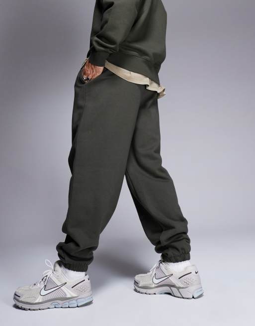 ASOS DESIGN premium heavyweight oversized sweatpants 400gsm in khaki