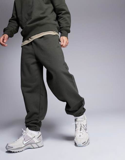 ASOS DESIGN premium heavyweight oversized sweatpants 400gsm in khaki