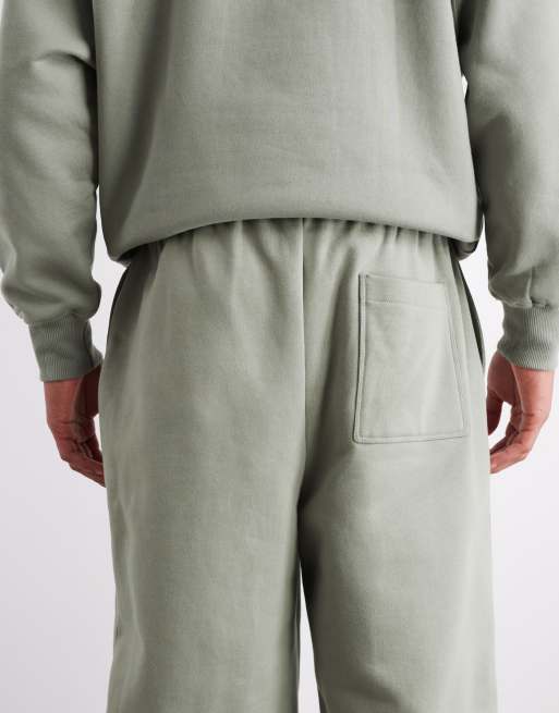ASOS DESIGN premium heavyweight oversized joggers in 400gsm in dried sage