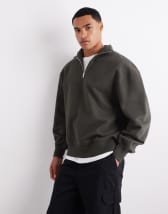 Reclaimed Vintage baggy barrell leg cargo trousers in khaki