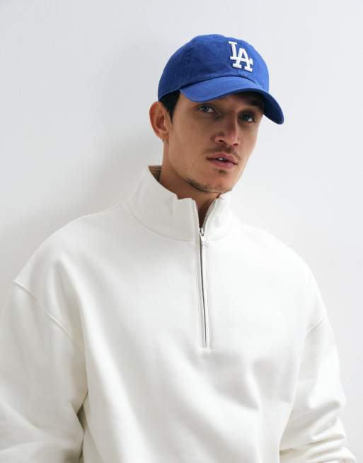 ASOS DESIGN premium heavyweight oversized quarter zip  funnel neck in Coconut Milk, 4 of 5