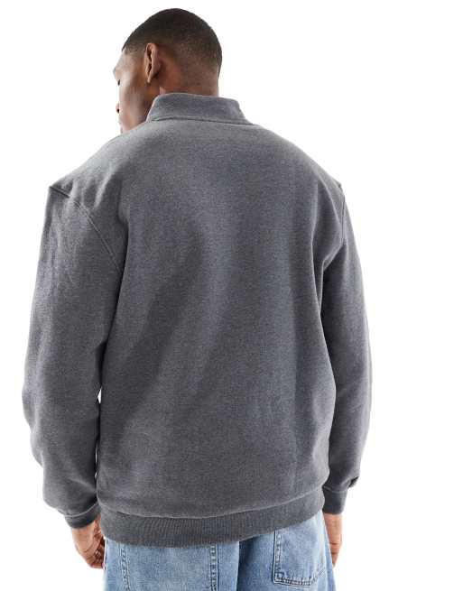 ASOS DESIGN premium heavyweight oversized quarter zip