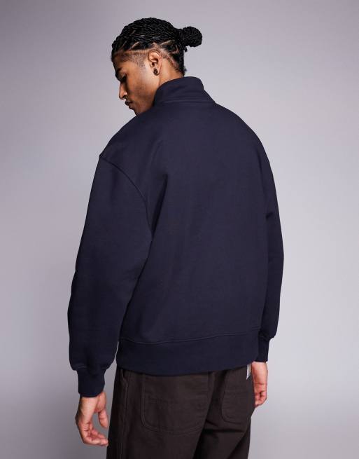 ASOS DESIGN premium heavyweight oversized quarter zip sweatshirt