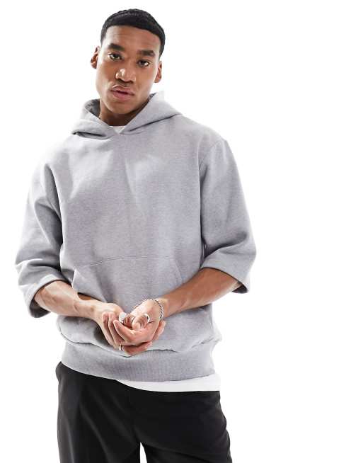 ASOS DESIGN premium heavyweight oversized short sleeve hoodie in