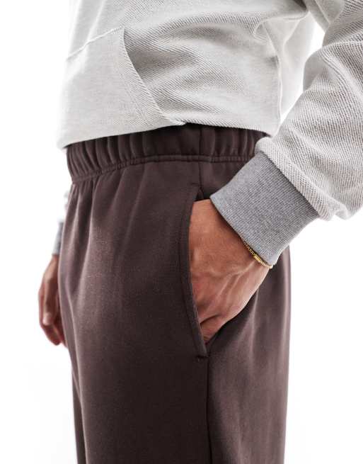 ASOS DESIGN premium heavyweight oversized sweatpants 400gsm in brown