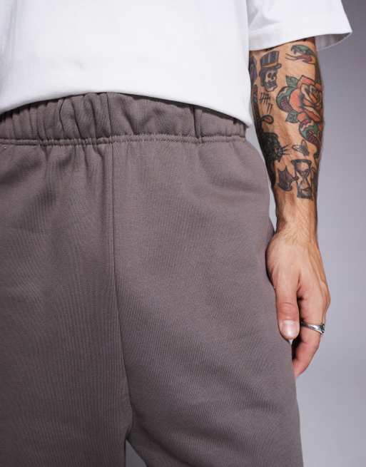 ASOS DESIGN premium heavyweight oversized sweatpants 400gsm in brown